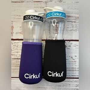 2 Cirkul Bottles with Neoprene Sleeves
